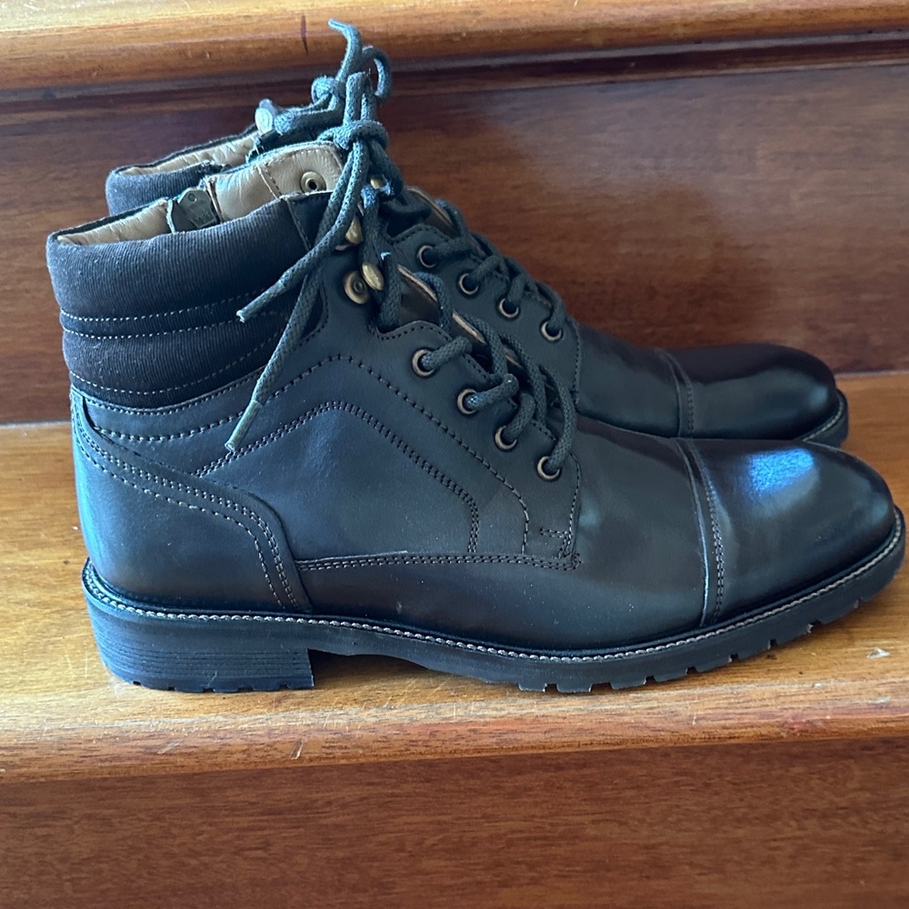 Bocage Men’s Dark Brown Leather Lace-Up Boots Like New Size 42/US 9°
